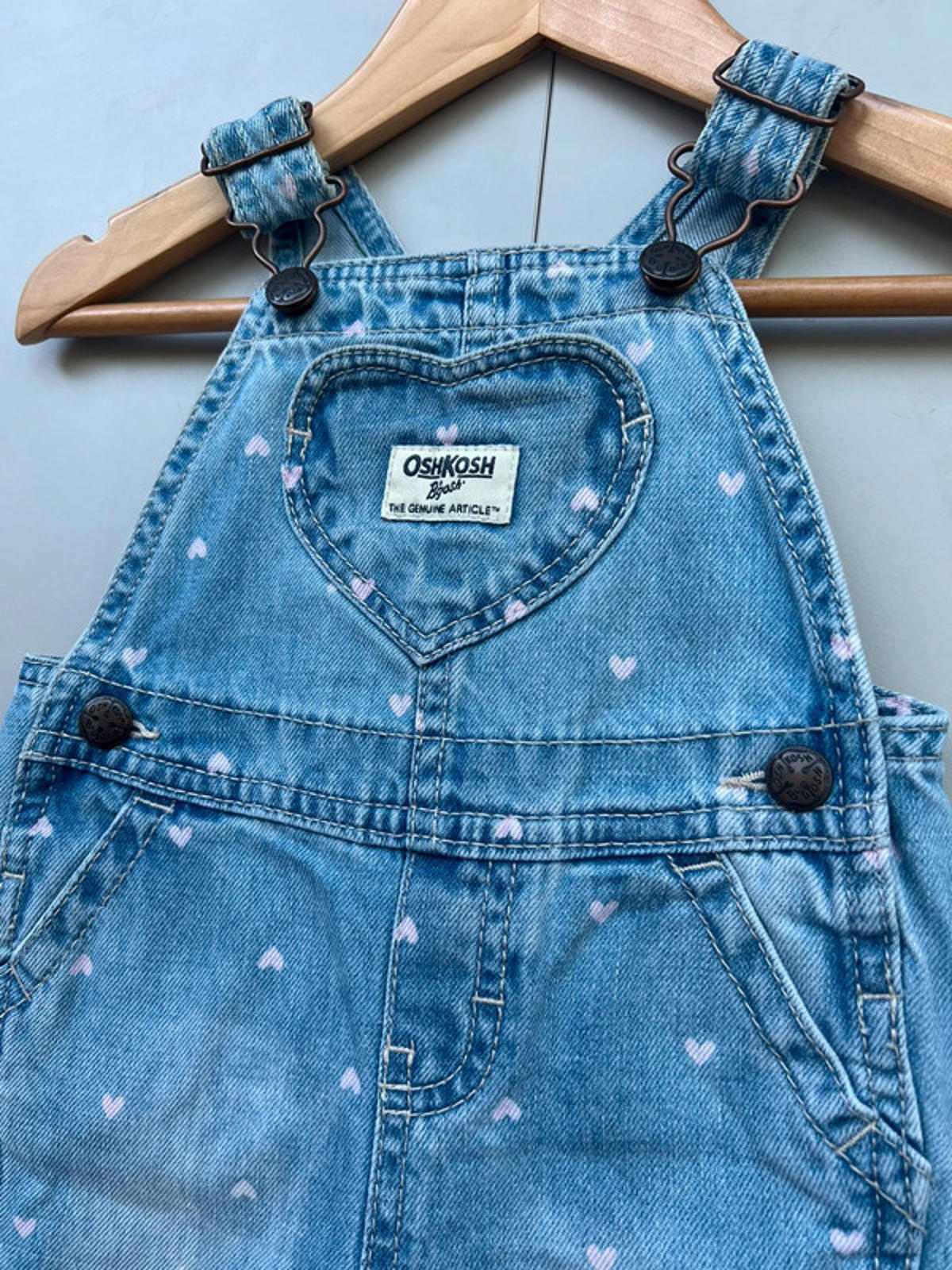 Oshkosh Heart Denim Dungarees 9M