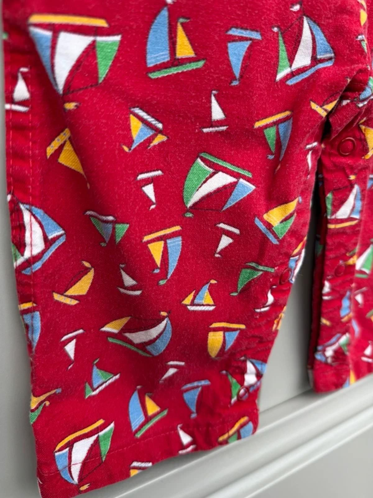 RARE Oshkosh 80S USA Vintage Sail Boat Dungarees 18M