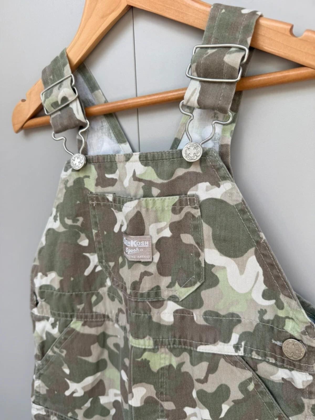 Oshkosh Vintage Camouflage Shortall Dungarees 3T