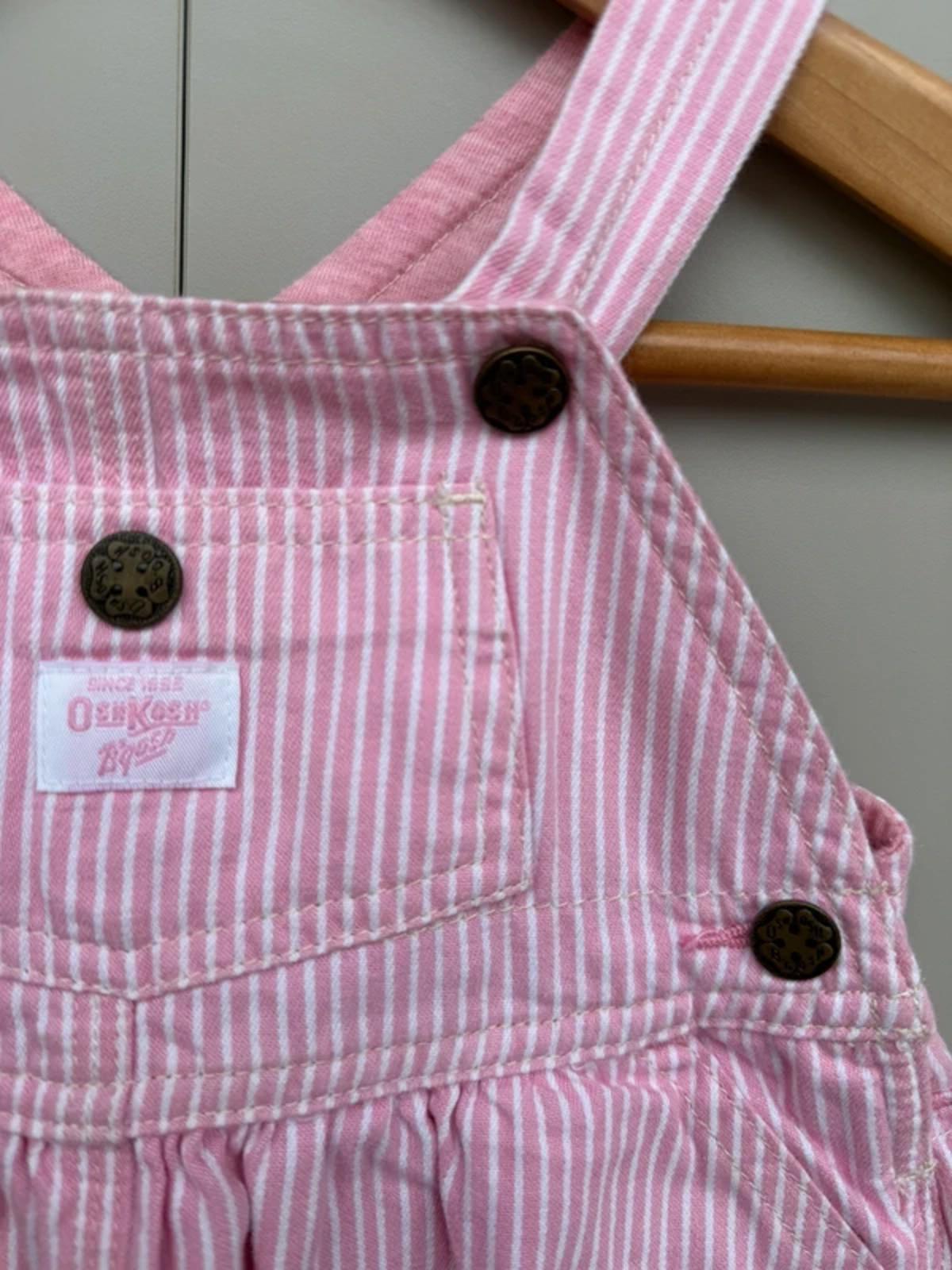 Oshkosh Vintage Pink Hickory Dress 3-6M
