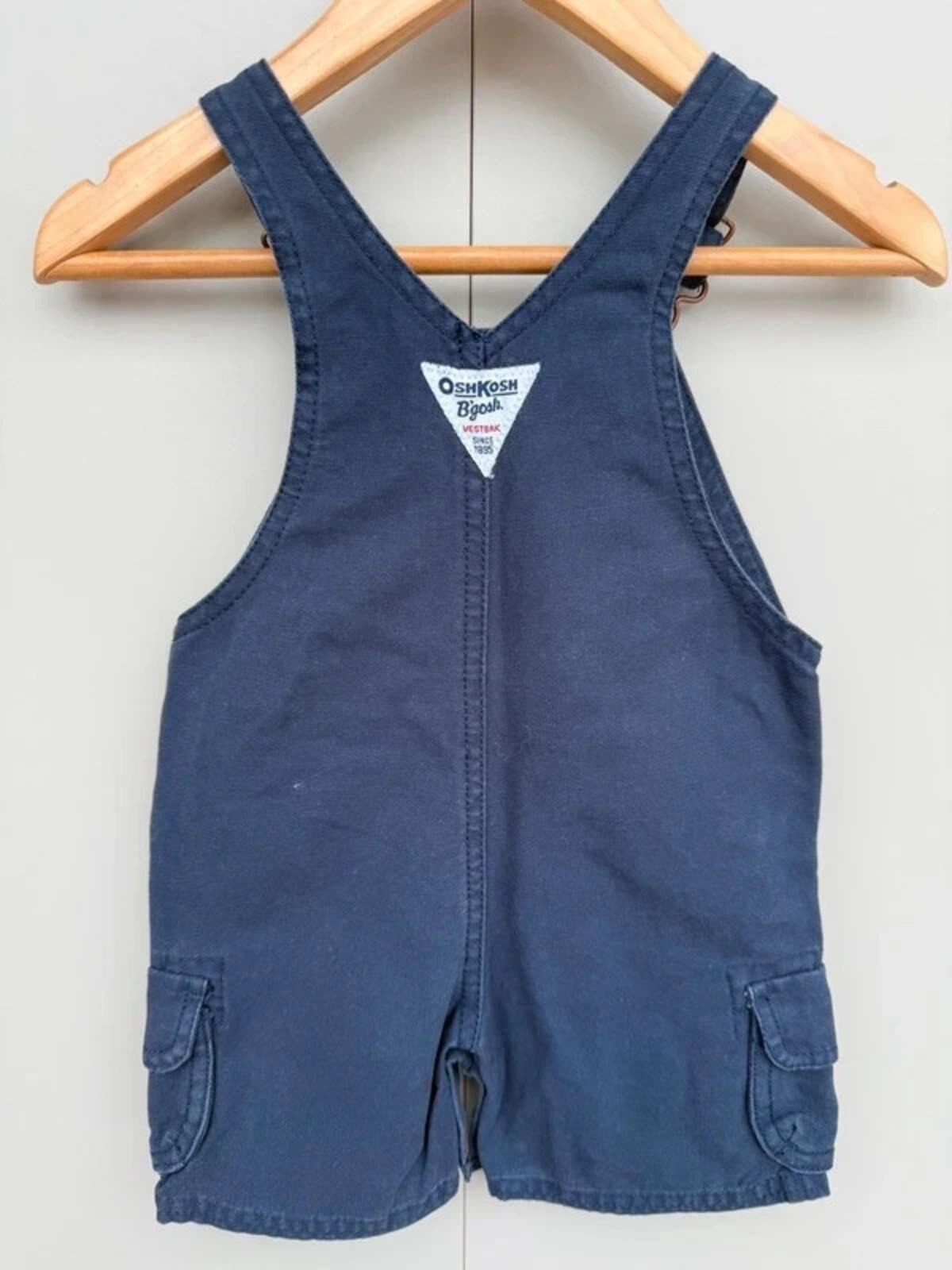 Oshkosh Navy Cotton Shortall Dungarees 9M