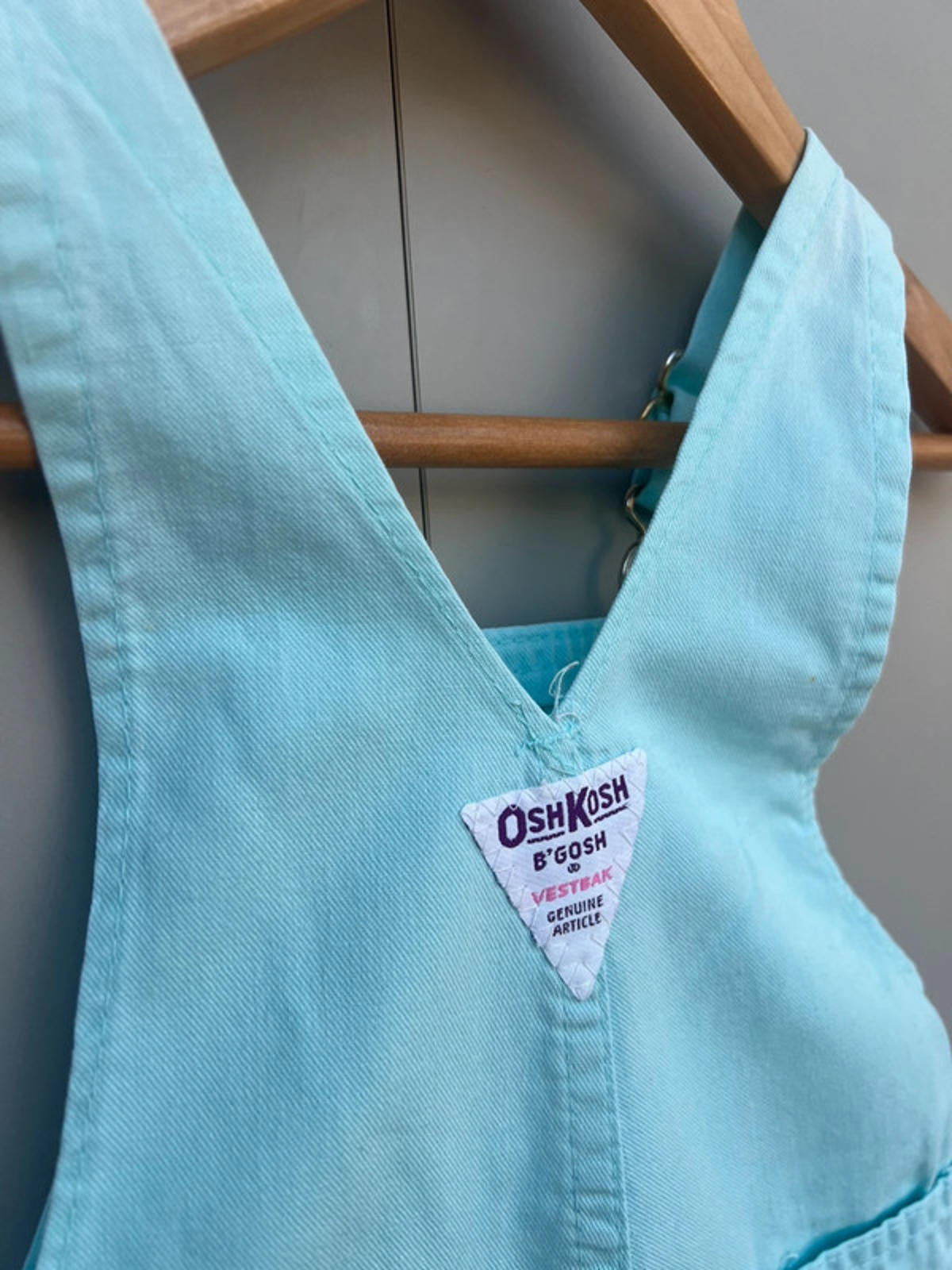 Oshkosh Vintage Turquoise Dungarees 24M