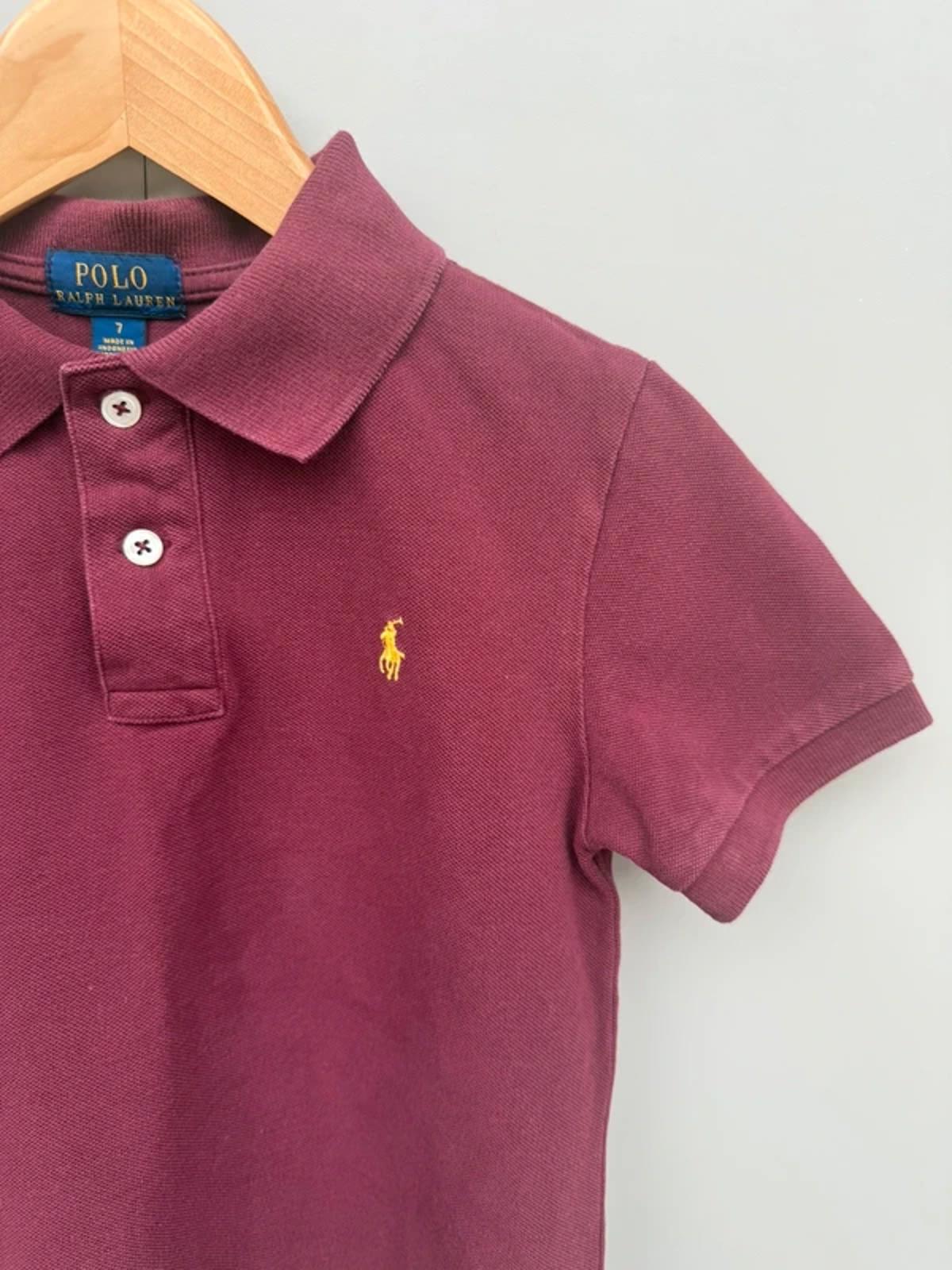 Ralph Lauren Burgundy Polo Shirt 7 Years