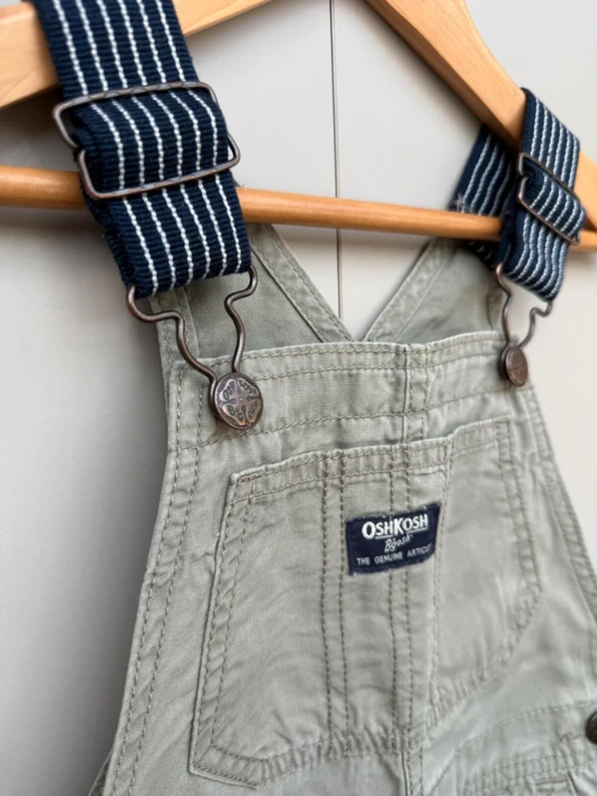 Oshkosh Khaki Shortall Dungarees 4T