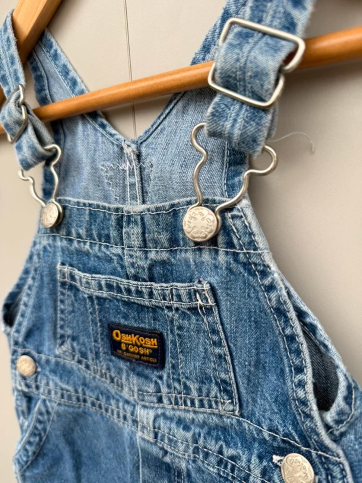 Oshkosh Vintage 90s Denim Shortalls 12M