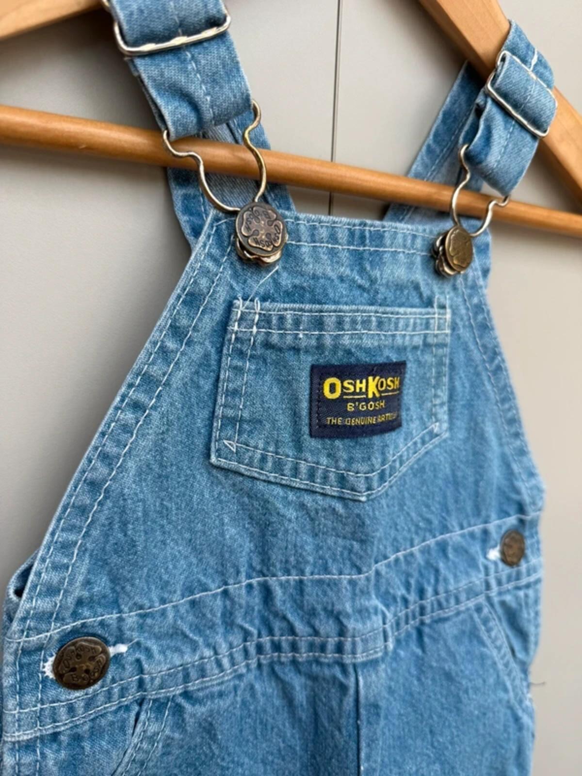 Oshkosh Vintage 80s USA Denim Shortalls 6/9M
