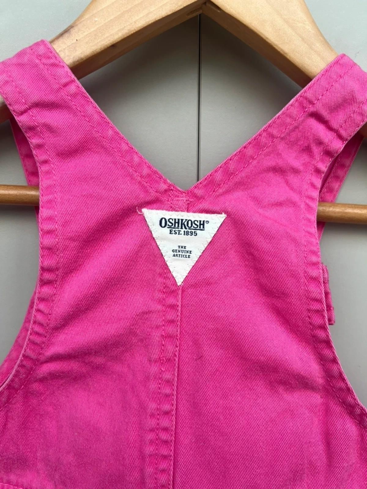 Oshkosh Vintage Pink Shortall Dungarees 24M