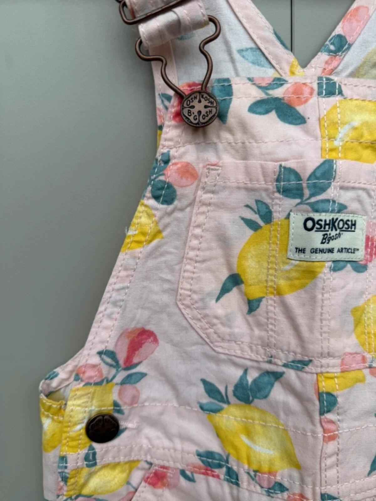 Oshkosh Lemon Pink Dungarees 2T