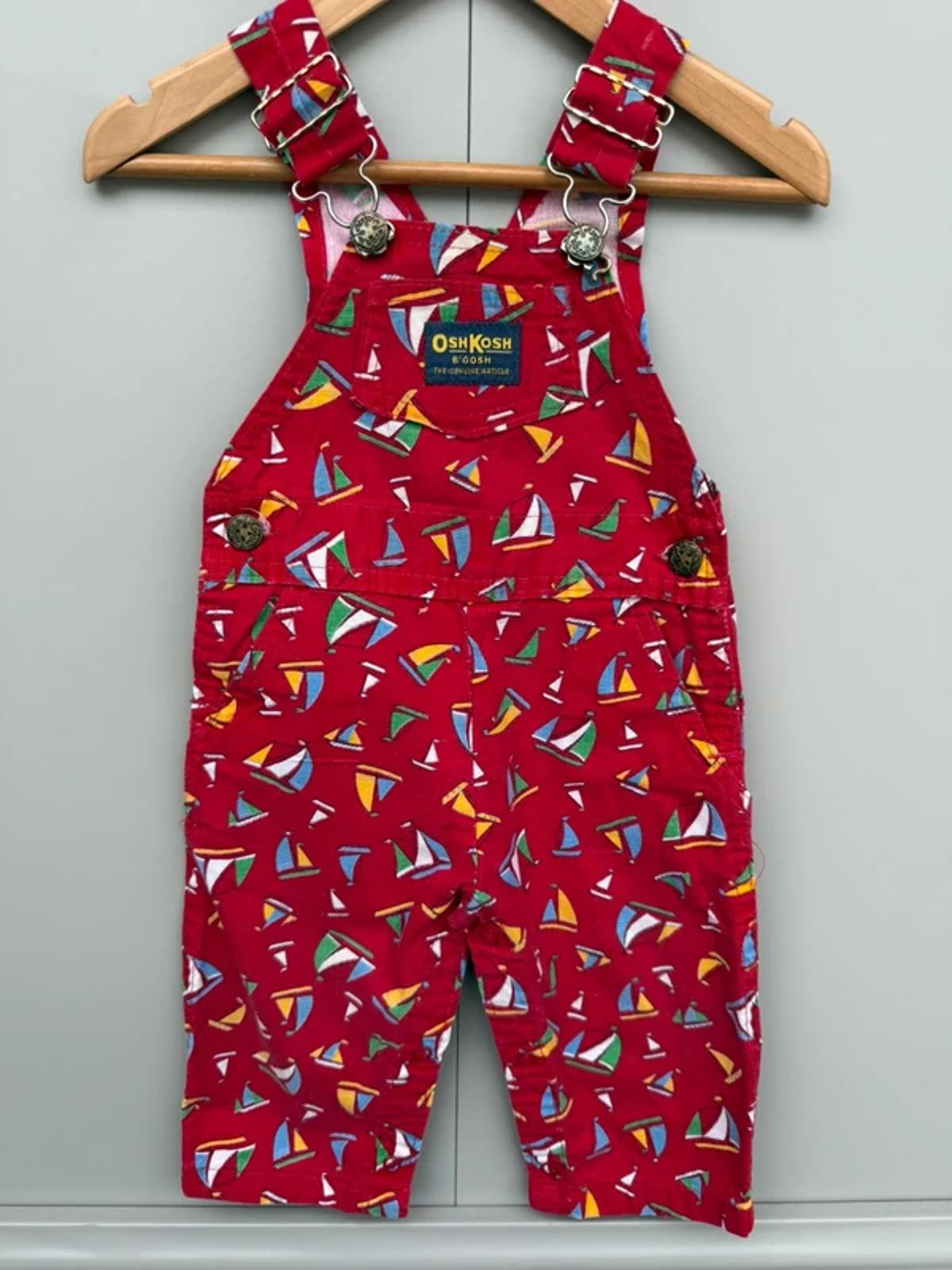 RARE Oshkosh 80S USA Vintage Sail Boat Dungarees 18M