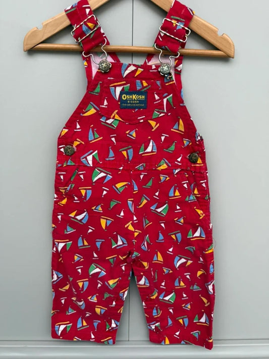 RARE Oshkosh 80S USA Vintage Sail Boat Dungarees 18M