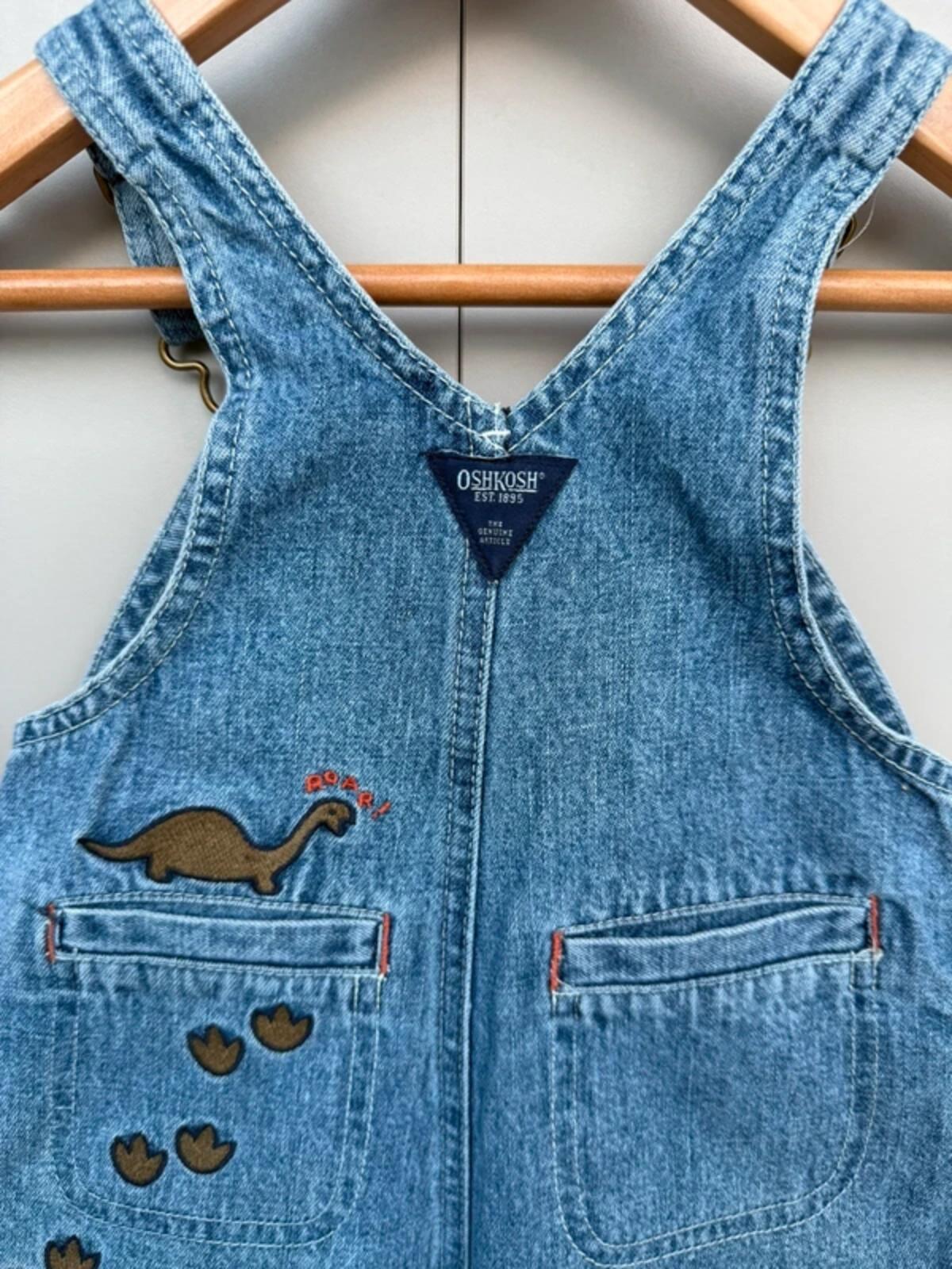Oshkosh Vintage Dinosaur Dungarees 3-6M