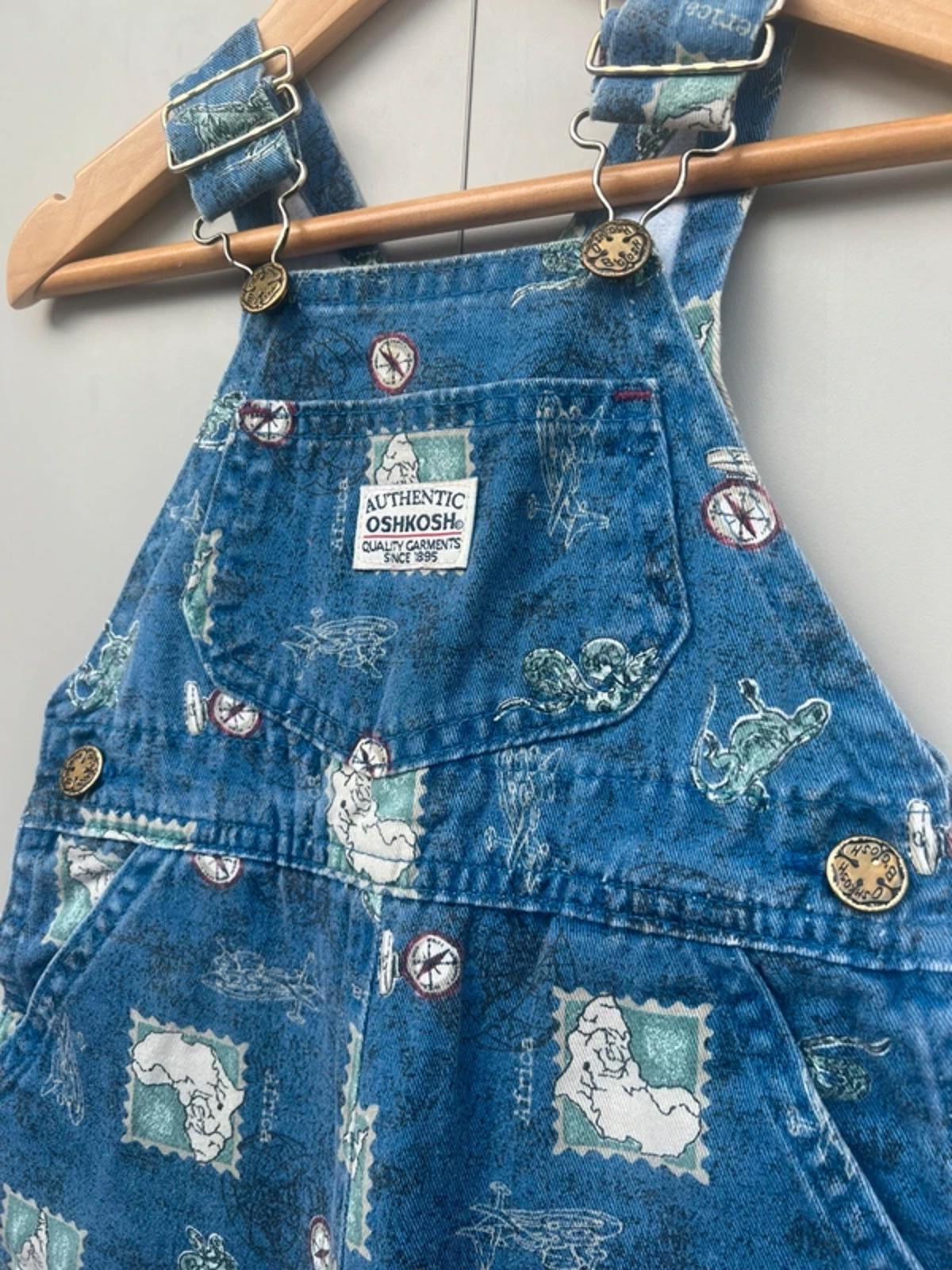 RARE Oshkosh Vintage Compass Dungarees 12M