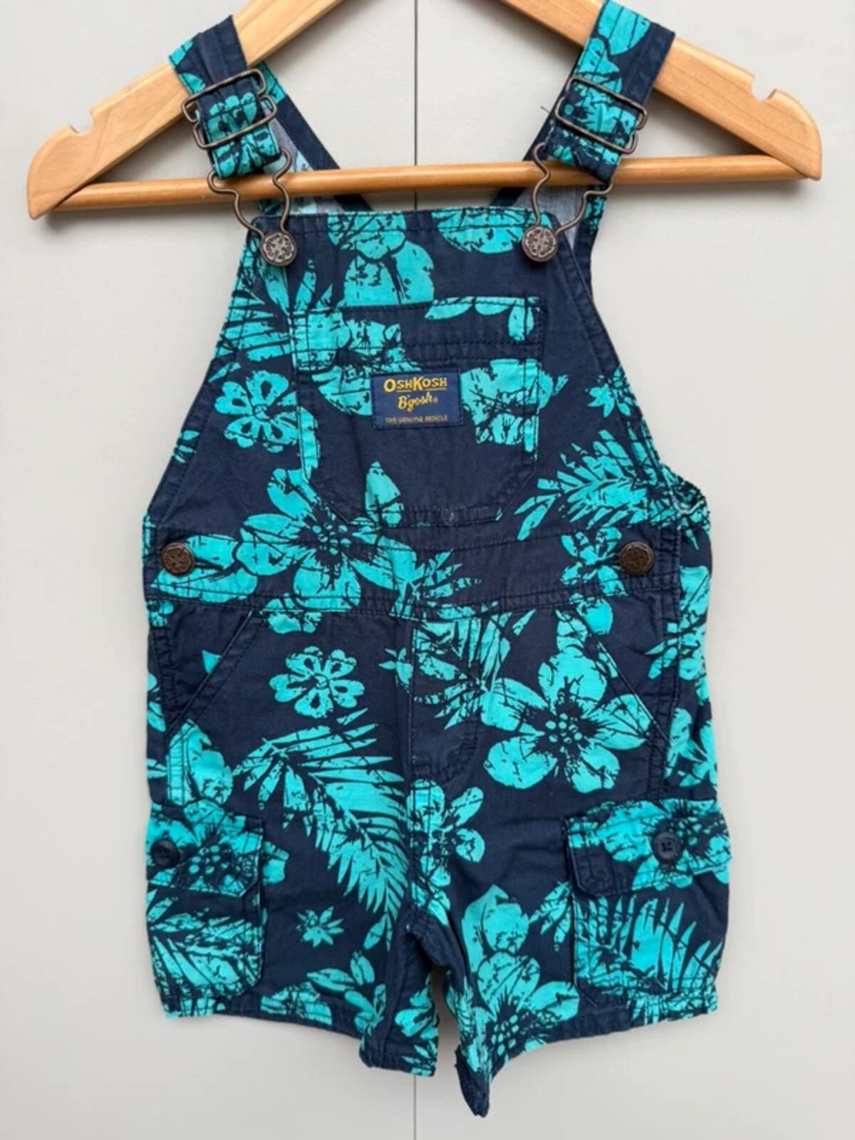 Oshkosh Hawaii Shortall Dungarees 12M