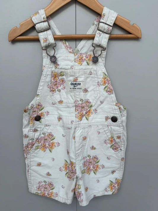Oshkosh Floral Shortall Dungarees 12M