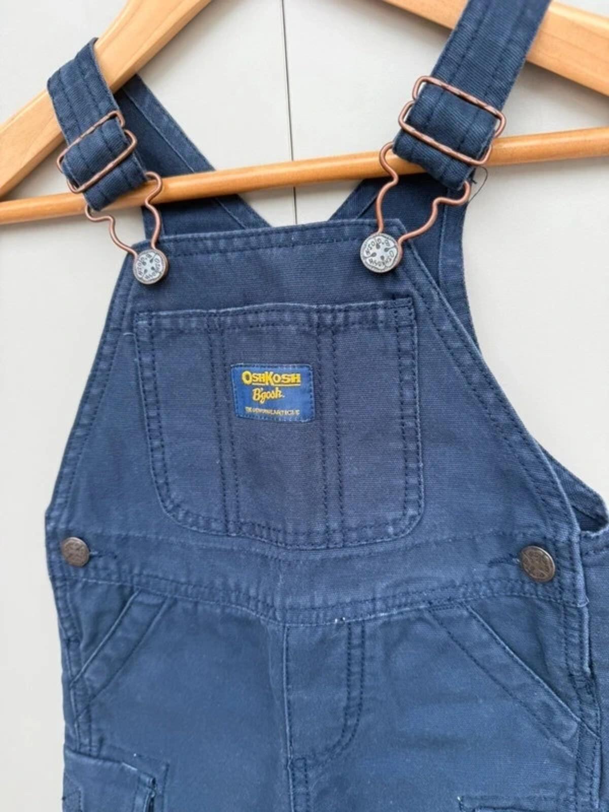 Oshkosh Navy Cotton Shortall Dungarees 9M