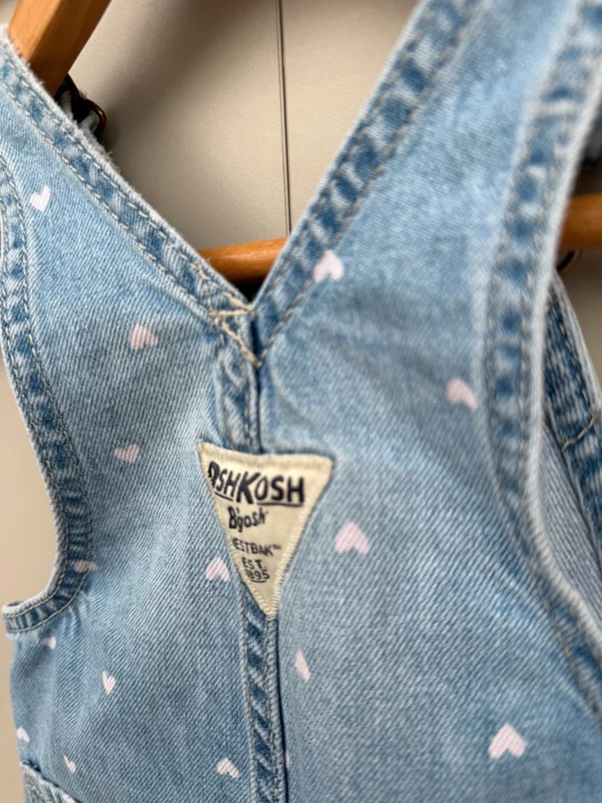 Oshkosh Heart Denim Dungarees 18M