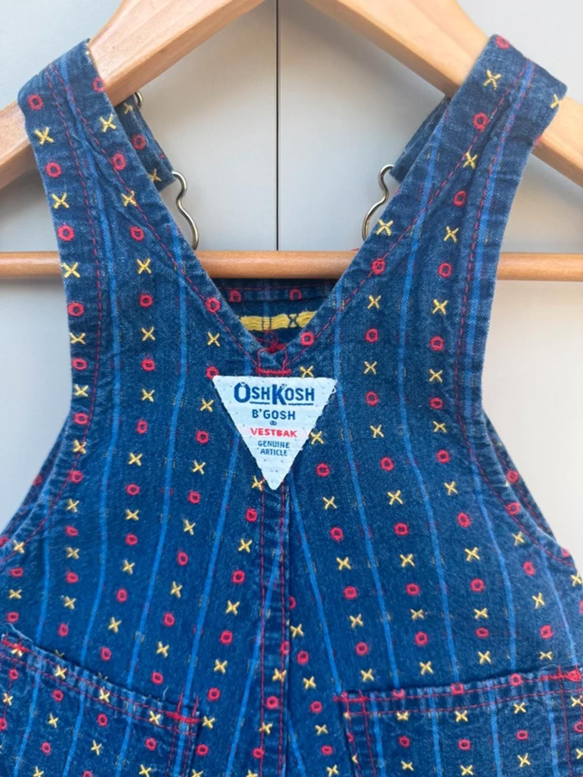 RARE Oshkosh Vintage 80s USA Shortall Dungarees XO’s 6/9M