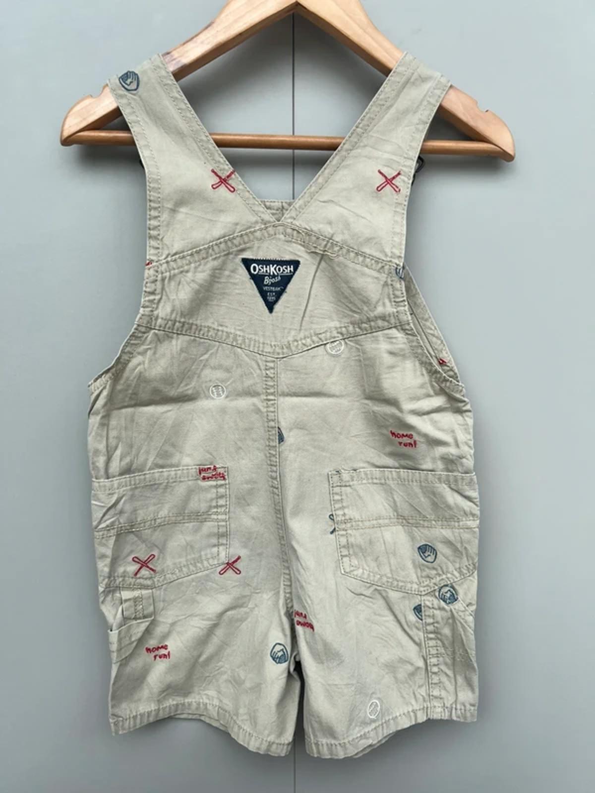 Oshkosh Beige Shortall Dungarees 2T