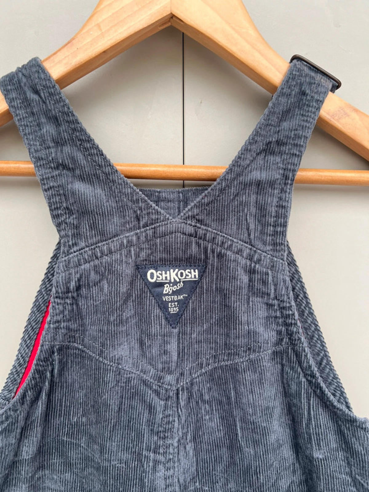 Oshkosh Grey Corduroy Dungarees 18M