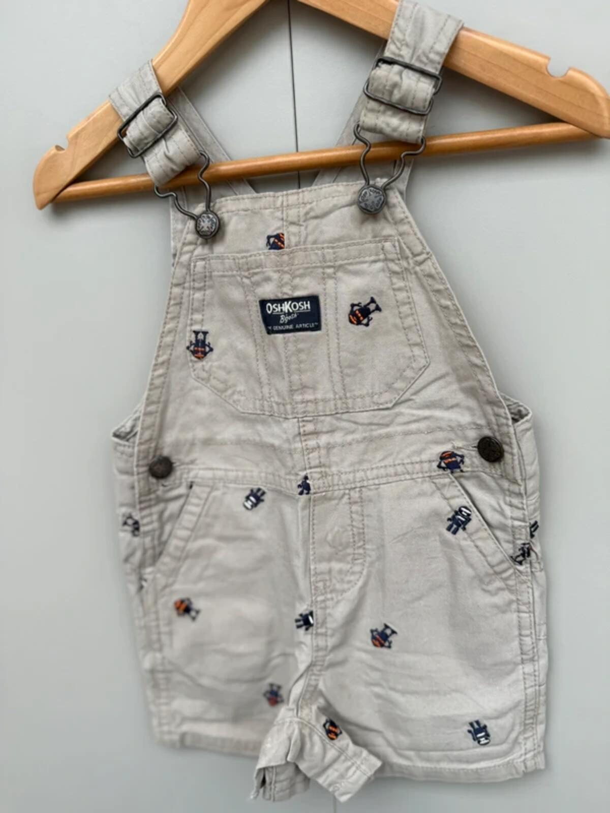 Oshkosh Monster Shortall Dungarees 12M