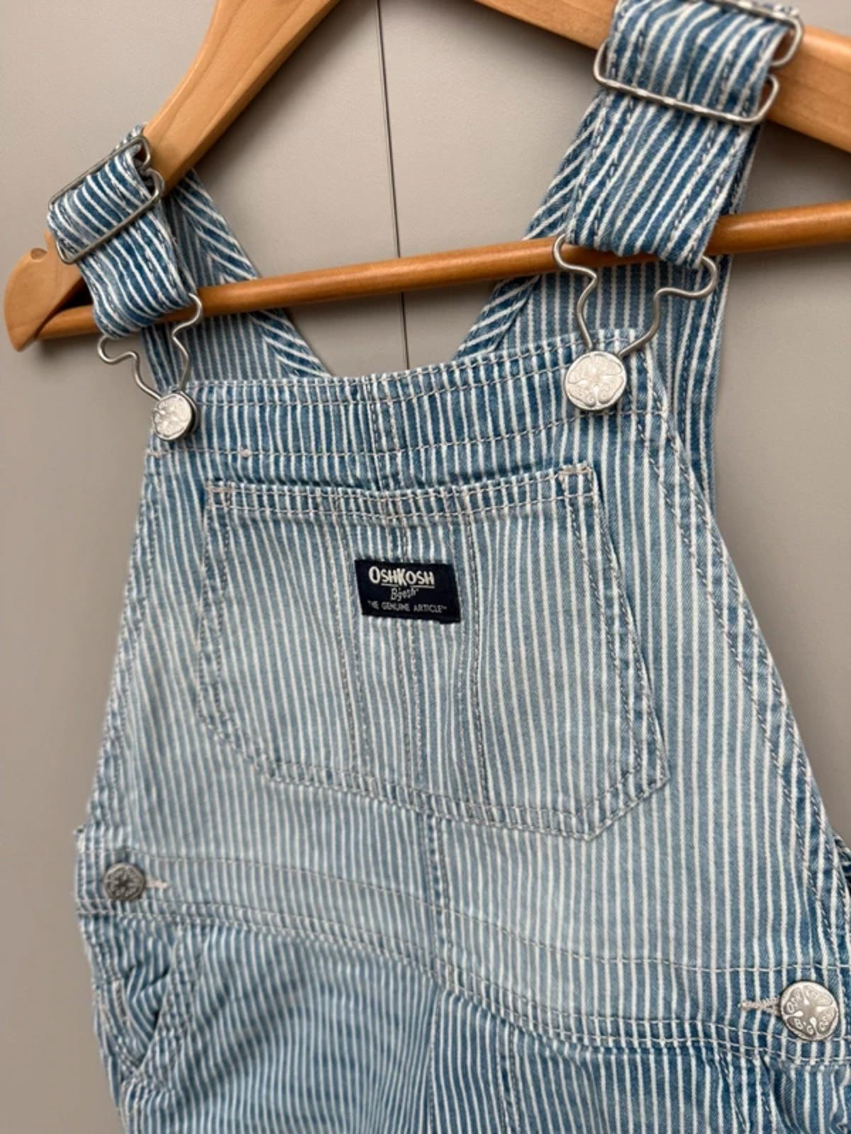 Oshkosh Washed Hickory Dungaree Shortalls 5T