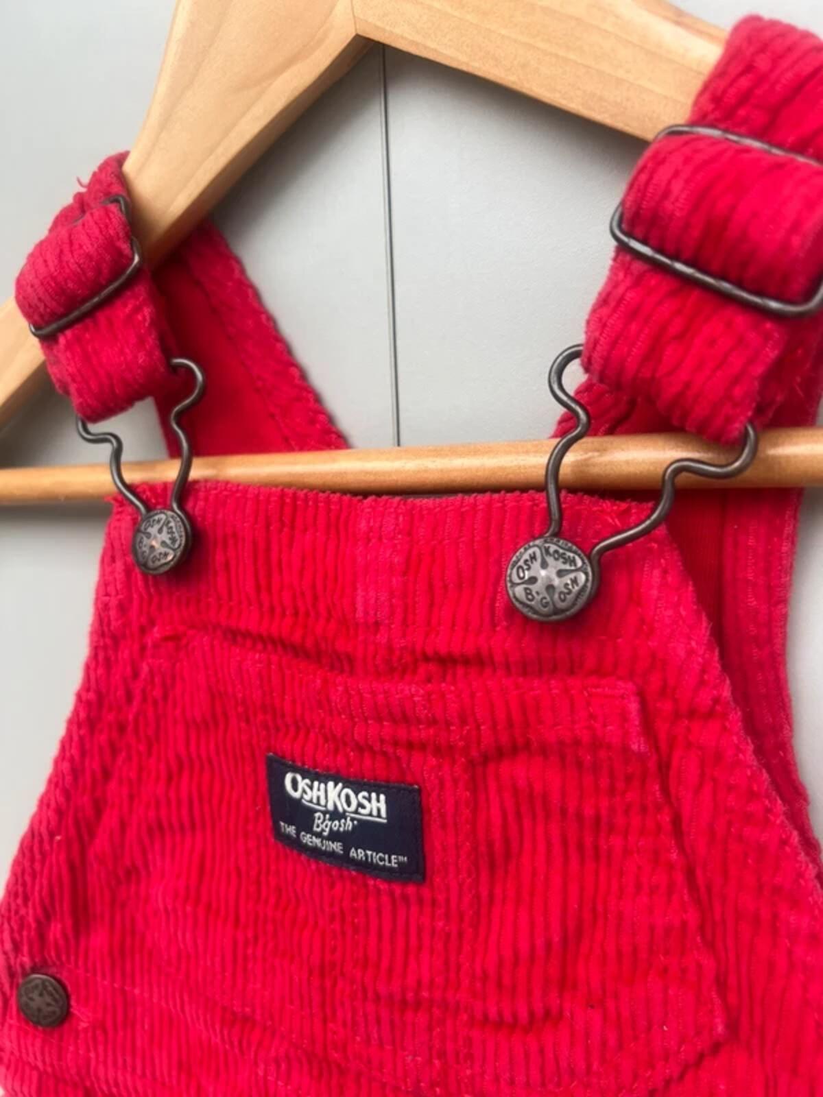 Oshkosh Red Corduroy Dungarees 6M