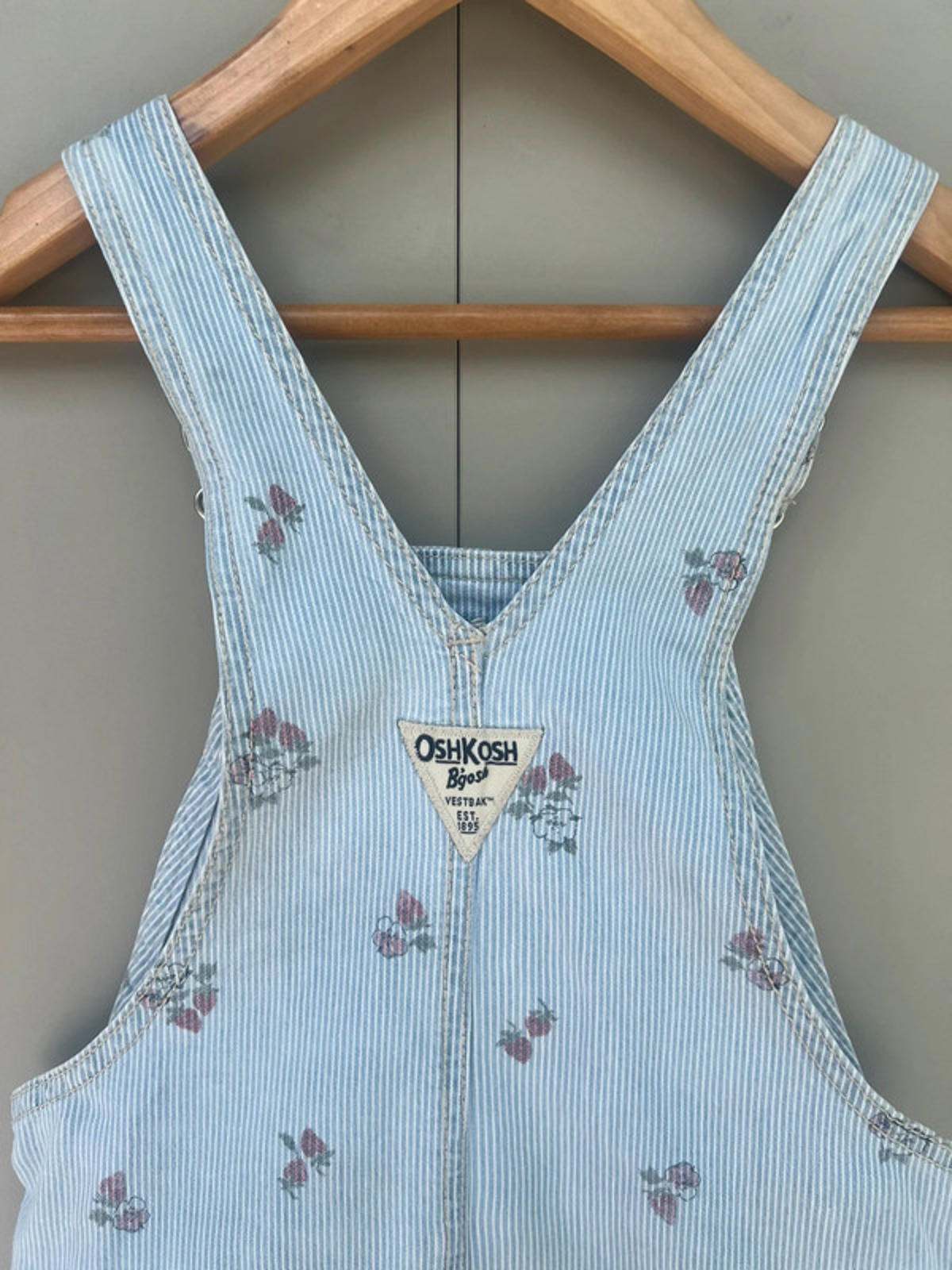 Oshkosh Strawberry Striped Shortalls 4T
