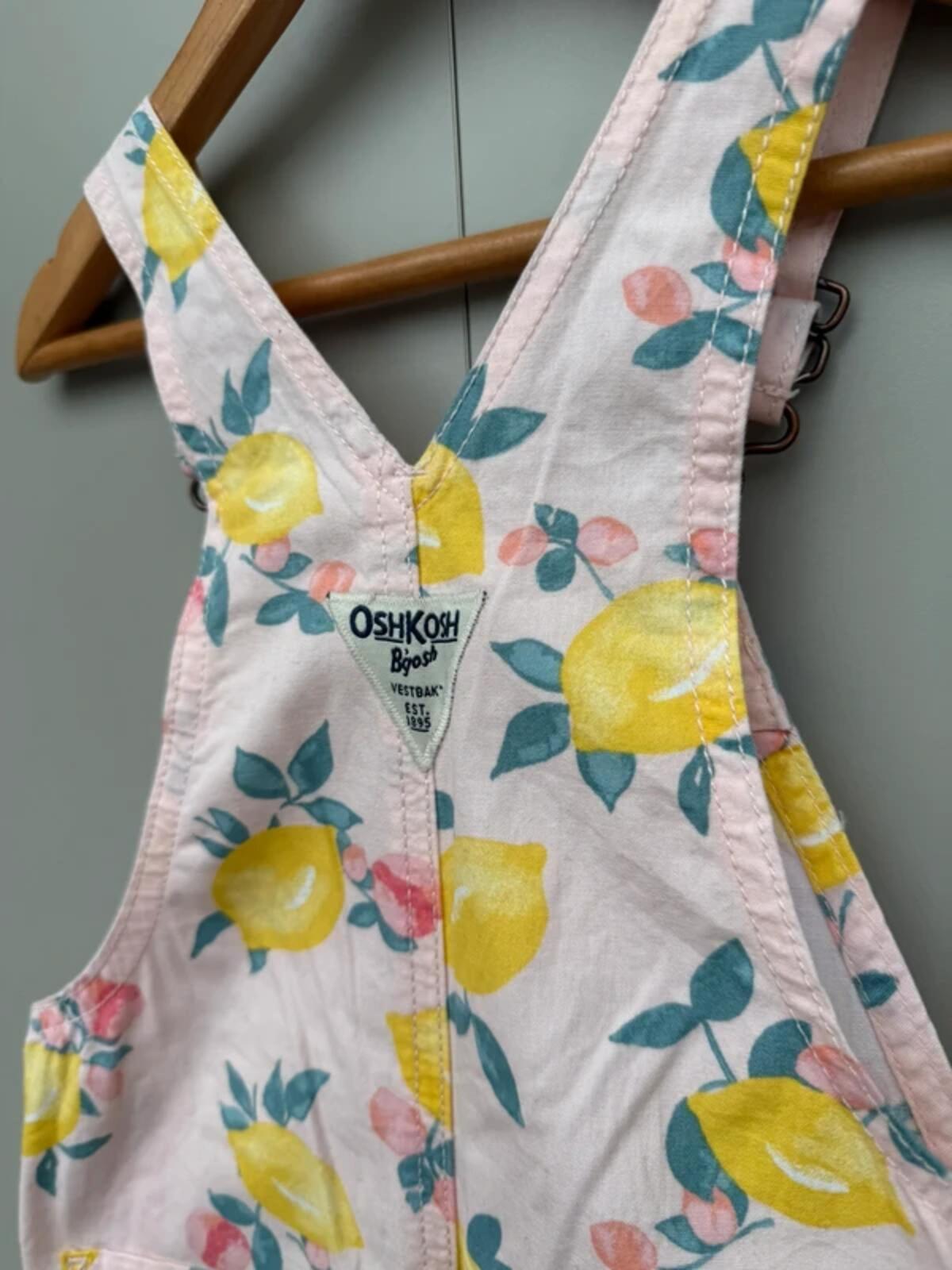 Oshkosh Lemon Pink Dungarees 2T