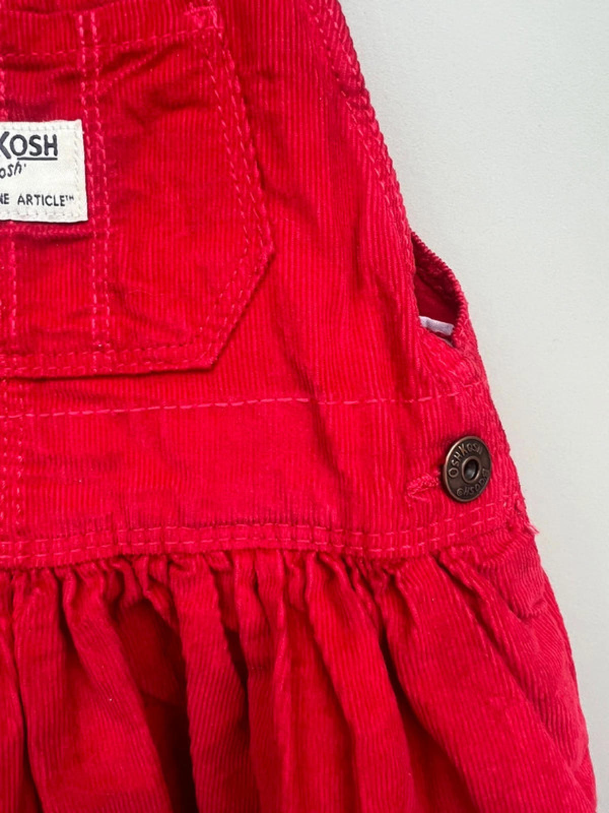 Oshkosh Red Corduroy Dress 3T
