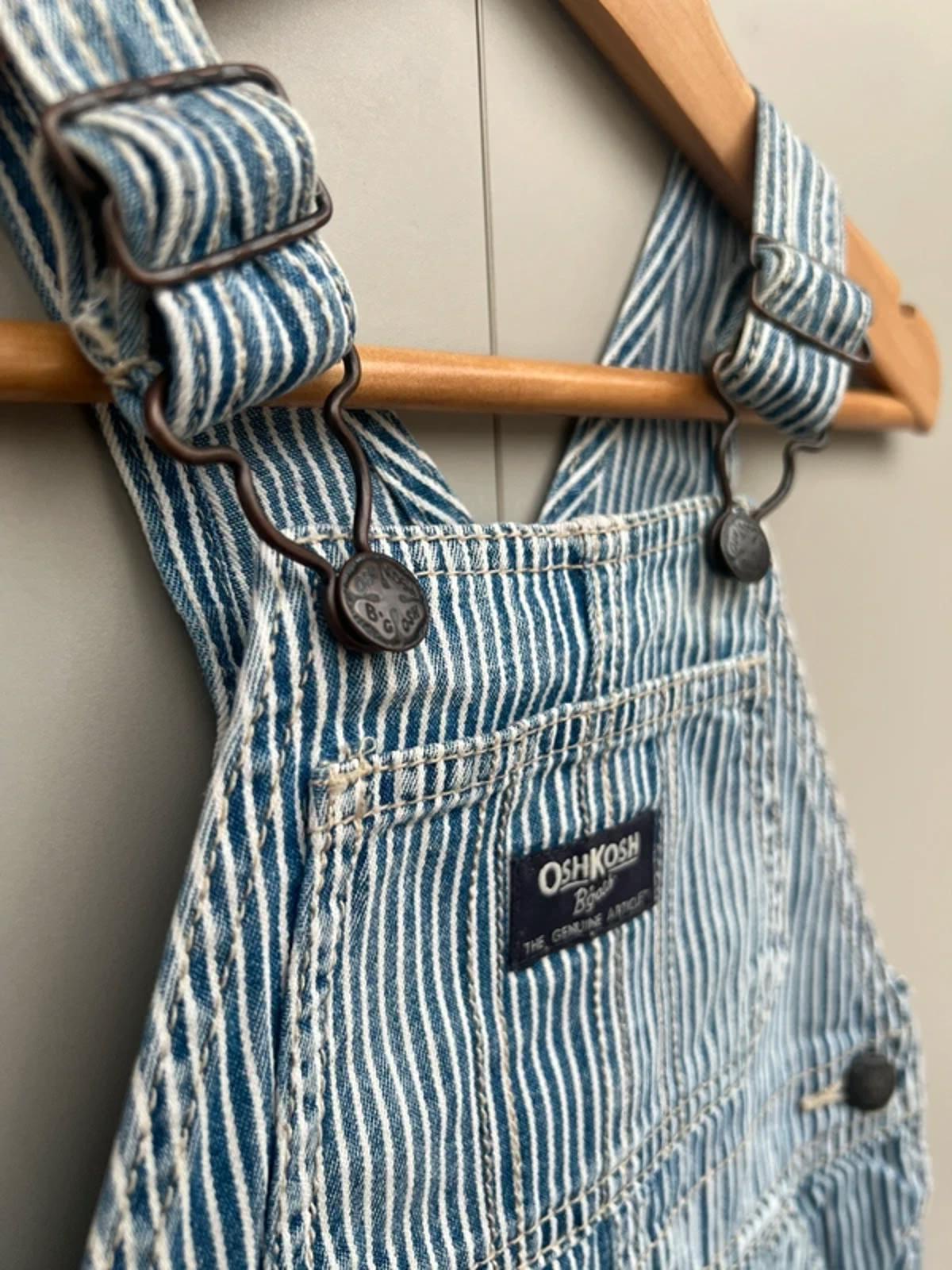 Oshkosh Hickory Shortall Dungarees 12M