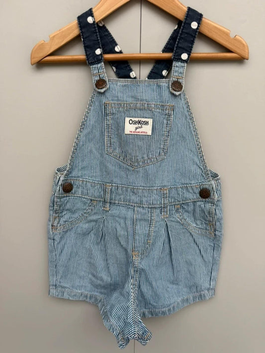 Oshkosh Striped Shortall Dungarees 3T