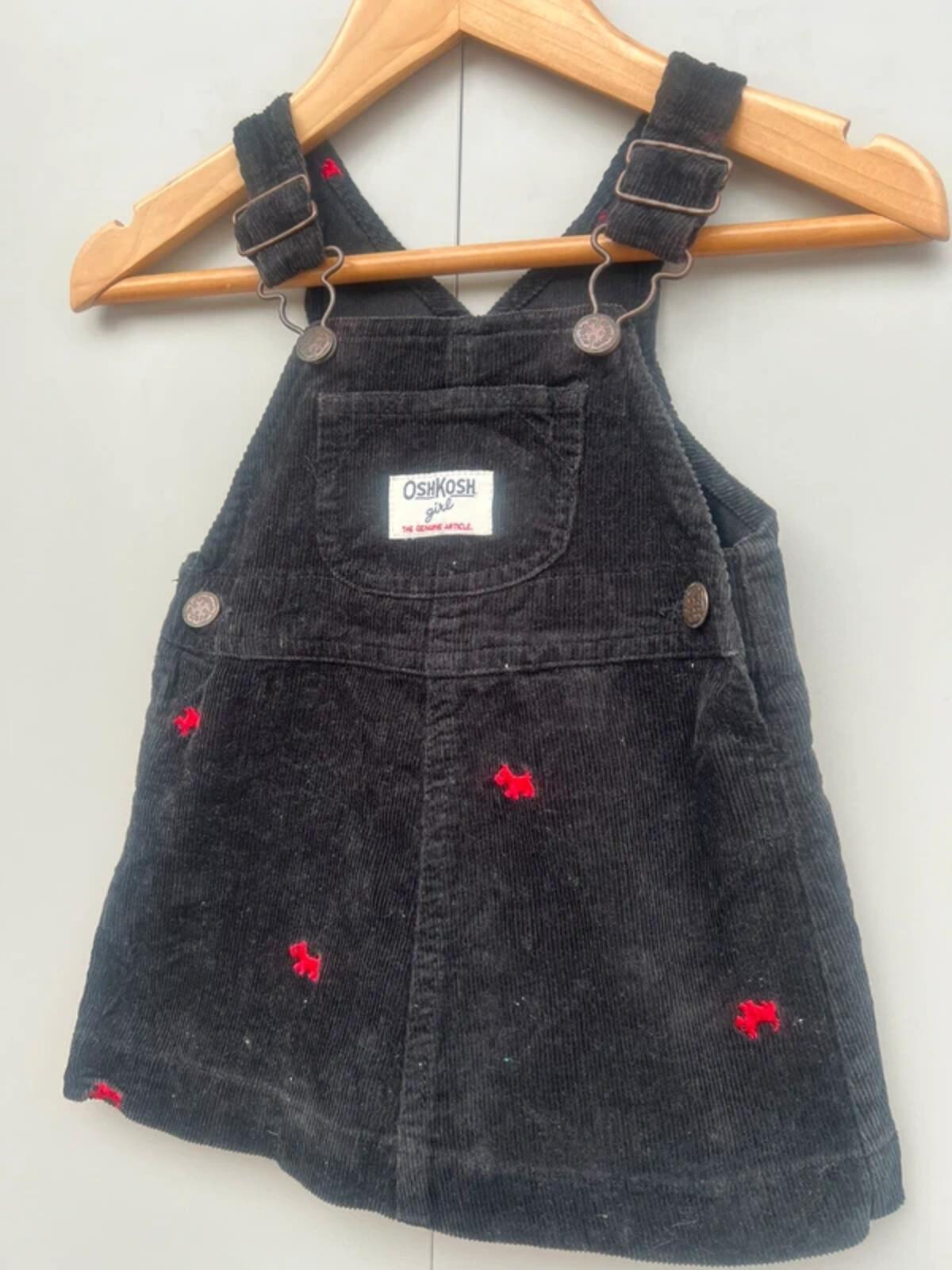 Oshkosh Corduroy Scottie Dog Dress 9M