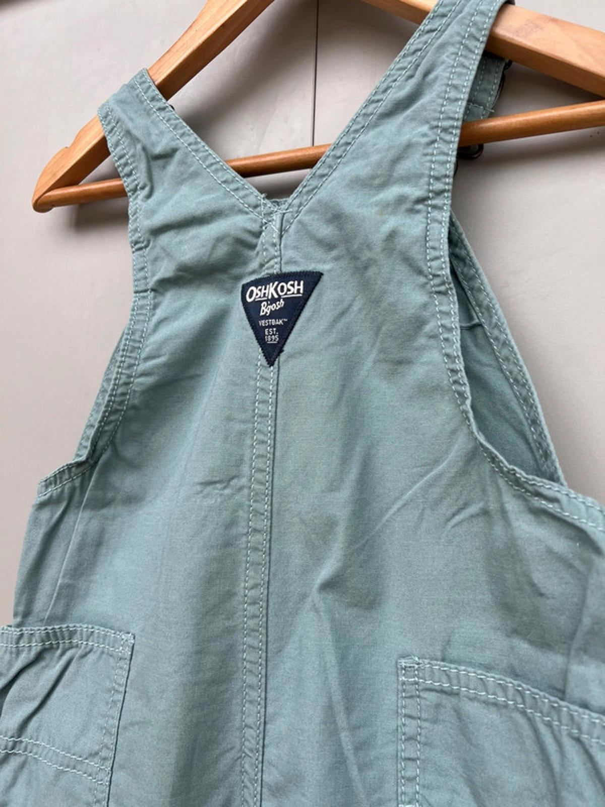 Oshkosh Sage Green Dungarees 24M