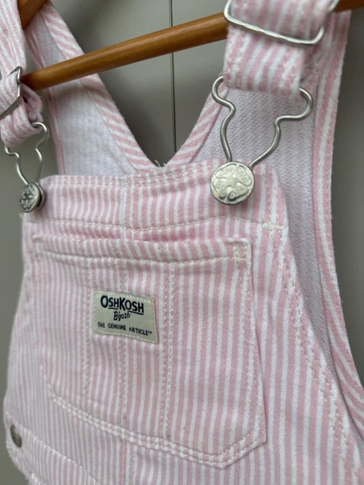 Oshkosh Rose Pink Hickory Dungarees 3T
