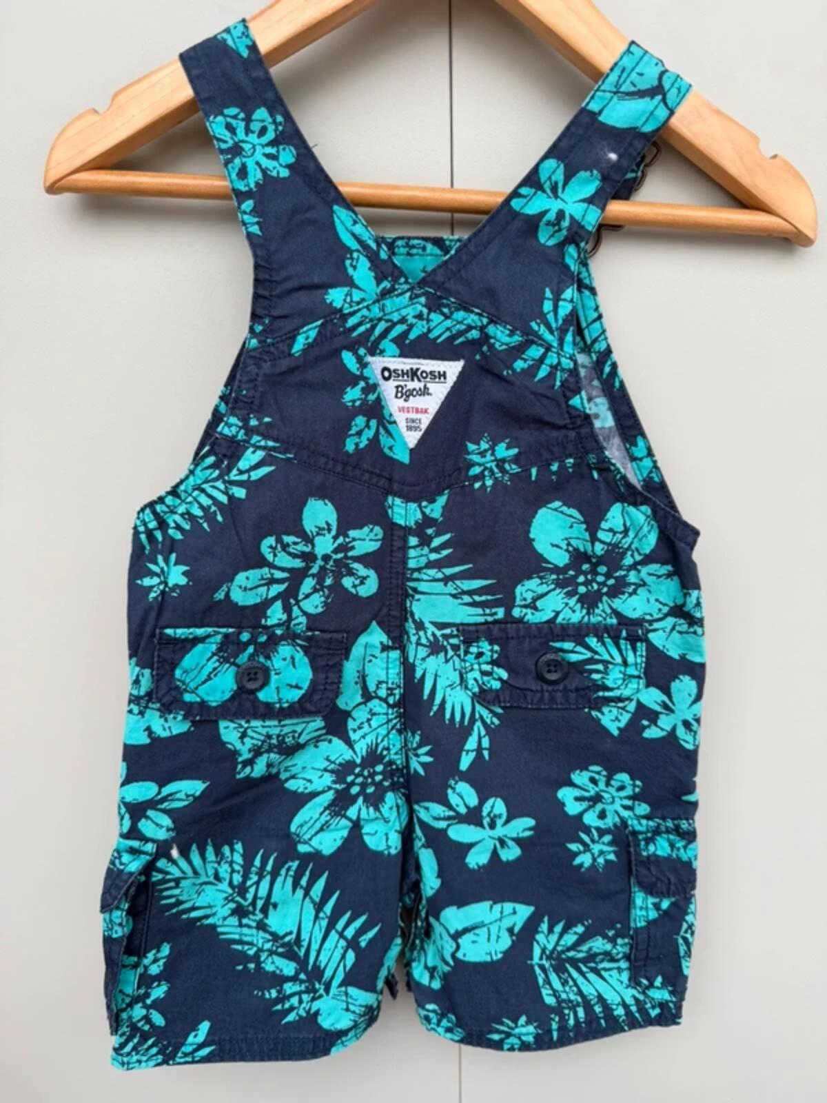 Oshkosh Hawaii Shortall Dungarees 12M