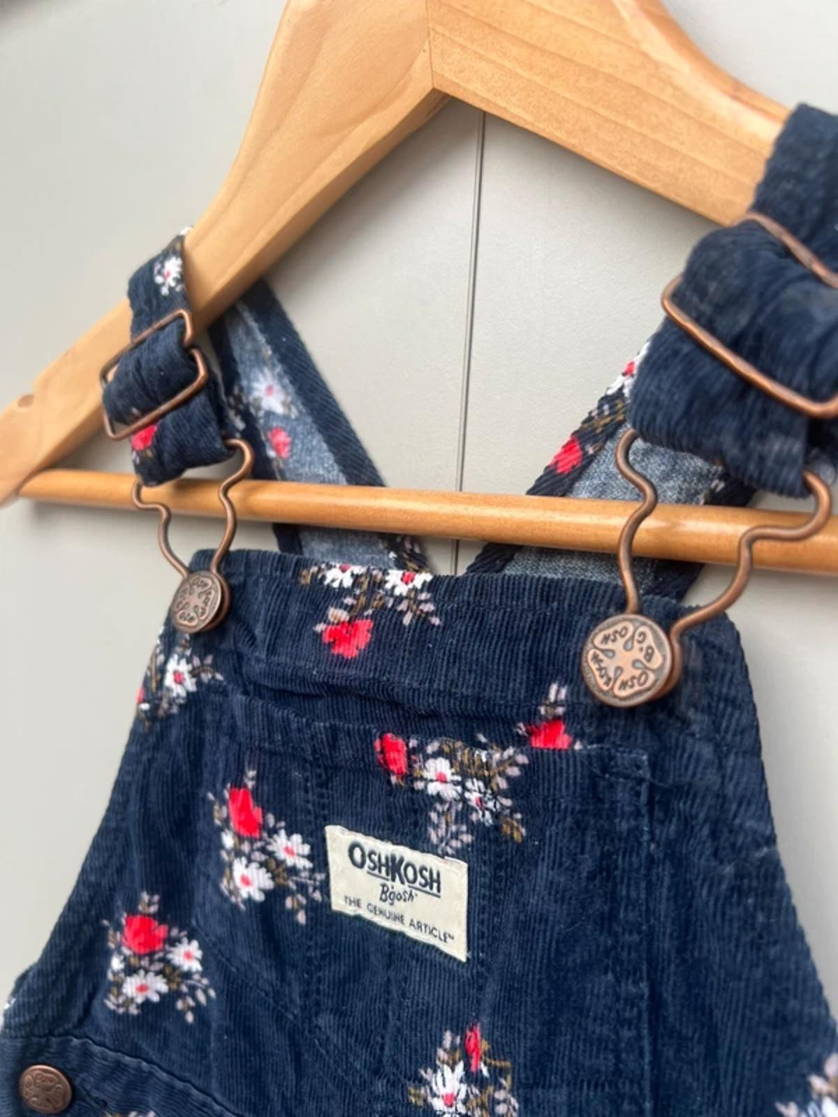 Oshkosh Floral Corduroy Dungarees 18M